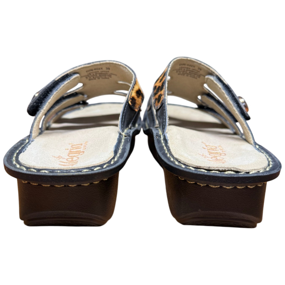 ALEGRIA Dinah Women's 39 /US 9-9.5 Leopard Three Strap Adjustable Comfort Sandal - Picture 6 of 16